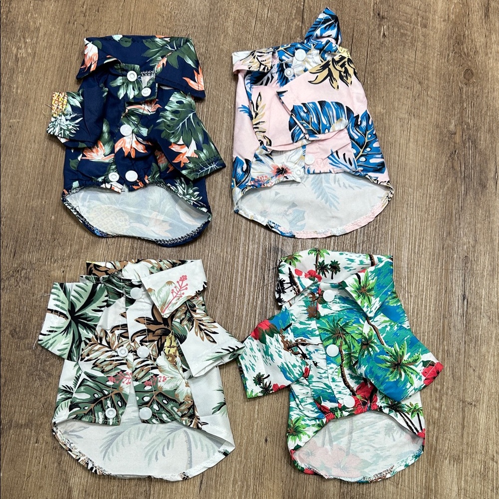 Tropical Print Dog Shirts  XS - Multicolor